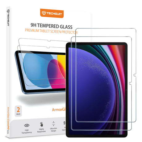 Husa de protectie tableta Techsuit ArmorGlass CrystalHD (set de 2) compatibil cu Samsung Galaxy Tab S9 / S9 FE / S10 FE / S10 Lite, Transparent