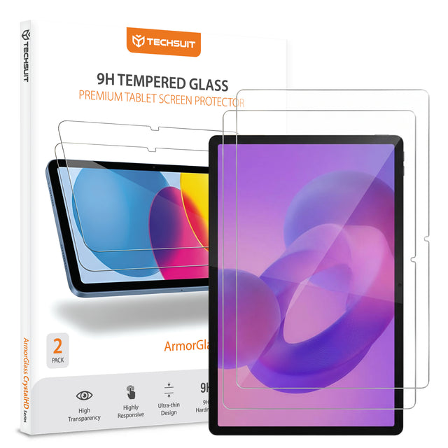 Husa de protectie tableta Techsuit ArmorGlass CrystalHD (set de 2) compatibil cu Lenovo Idea Tab Plus 12.1, Transparent
