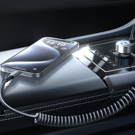 Incarcator Lisen Car (YL0223120020), with Type-C Cable, USB, Type-C, Fast Charge, 90W, 12V/24V, Negru