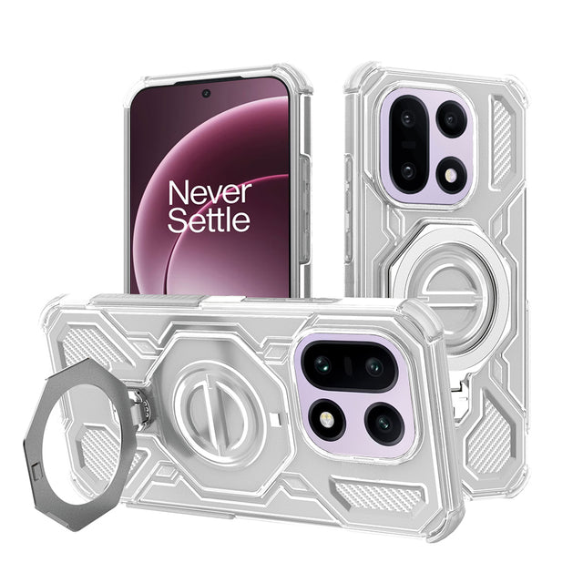 Husa de protectie Techsuit Carbon Shield PRO compatibil cu OnePlus 15, Alb Transparent