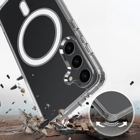 Husa de protectie Techsuit MagSafe Pro compatibil cu Samsung Galaxy S26 Plus, Transparent