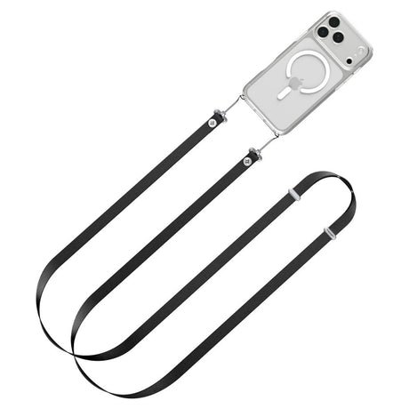 Suport Spigen Lanyard Strap DA30L (AFA10614), Neck/Crossbody Wear, for Phone Cases, Magnetic Length Adjustmen, Negru