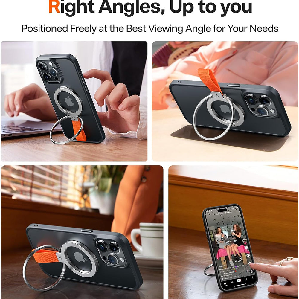 Torras Suport Torras Ostand Magnetic Ring, 360° Rotatable Stand, Phone Holder/Grip, Easy Attach, Argintiu – imagine 3