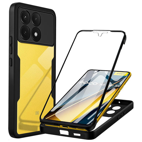 Folie de protectie Techsuit ColorVerse 360 Series + compatibil cu Xiaomi Poco X6 Pro, Negru