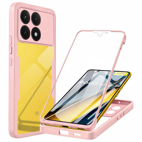 Folie de protectie Techsuit ColorVerse 360 Series + compatibil cu Xiaomi Poco X6 Pro, Roz