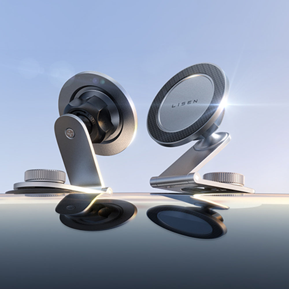 Suport Lisen (YL0223050002), Magnetic Grip, for Dashboard, Universal, Adjustable, Secure Fit, N52 Magnets, Negru