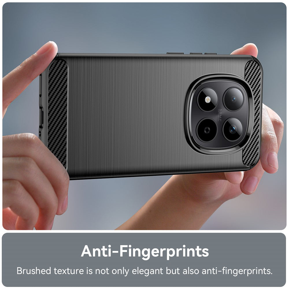 Husa de protectie Techsuit Carbon Silicone compatibil cu Xiaomi Redmi Note 15 5G / Note 15 4G / Poco M8 5G, Negru
