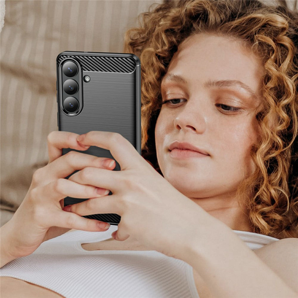 Husa de protectie Techsuit Carbon Silicone compatibil cu Samsung Galaxy S26 Plus, Negru