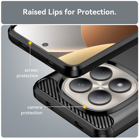 Husa de protectie Techsuit Carbon Silicone compatibil cu Xiaomi Redmi Note 15 Pro 4G, Negru