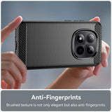 Husa de protectie Techsuit Carbon Silicone compatibil cu Xiaomi Redmi Note 15 Pro+ 5G / Poco M8 Pro 5G, Negru