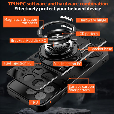 Husa de protectie Techsuit RuggedCam compatibil cu Xiaomi Poco F8 Pro, Albastru