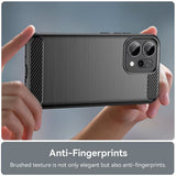 Husa de protectie Techsuit Carbon Silicone compatibil cu Oppo Reno15 F / Reno15 FS 5G, Negru