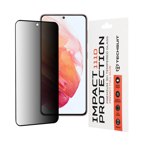 Folie de protecție Techsuit 111D Privacy Full Glue pentru Samsung Galaxy S21 5G, neagră