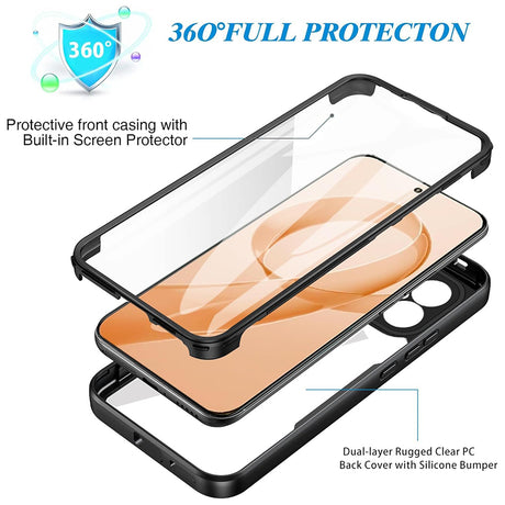 Folie de protectie Techsuit ColorVerse 360 Series + compatibil cu Xiaomi Poco F8 Ultra, Negru