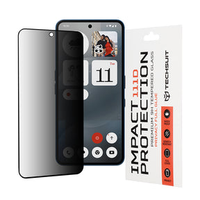 Folie de protectie Techsuit 111D Privacy Full Glue compatibil cu Nothing Phone (3a) / (3a) Pro, Negru