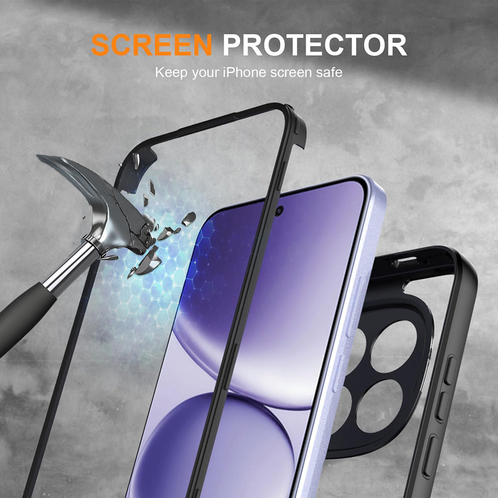 Folie de protectie Techsuit ColorVerse 360 Series + compatibil cu Xiaomi Redmi Note 15 Pro 5G, Negru
