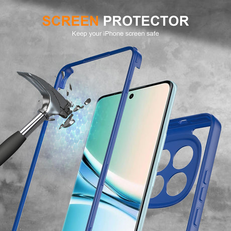 Folie de protectie Techsuit ColorVerse 360 Series + compatibil cu Xiaomi Redmi Note 15 4G, Albastru