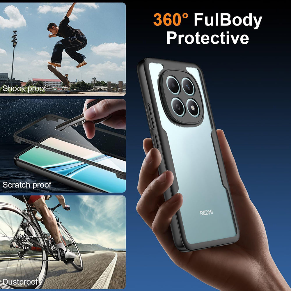 Folie de protectie Techsuit ColorVerse 360 Series + compatibil cu Xiaomi Redmi Note 15 5G / Poco M8 5G, Negru