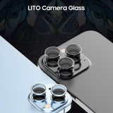Folie de protectie Lito S+ Camera Glass compatibil cu iPhone 17 Air, Albastru Deschis