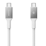 Cablu Spigen Essential EB10015CC (ACA10420), Fast Charging, Type-C, 100W, 5Gbps, E-Marker Chip, 1.5m, Alb