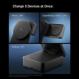 Spigen Incarcator Spigen Wireless Charging Station Essential EF323MQ (ACH10398), MagSafe, Fast Charge, Qi2.2, 3in1, Fold