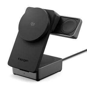 Spigen Incarcator Spigen Wireless Charging Station Essential EF323MQ (ACH10398), MagSafe, Fast Charge, Qi2.2, 3in1, Fold