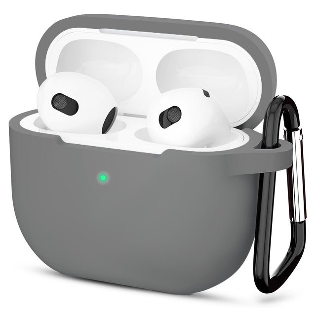 Casti Techsuit Silicone Case, for Apple AirPods 3, Smooth Ultrathin Material, Gri