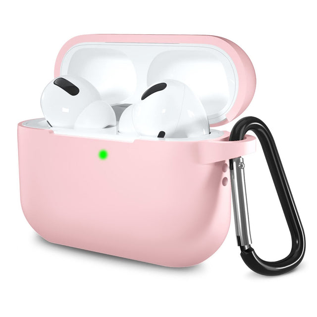 Casti Techsuit Silicone Case, for AirPods Pro 1 / 2, Smooth Ultrathin Material, Roz