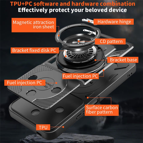 Husa de protectie Techsuit RuggedCam compatibil cu Honor X9c Smart, Albastru