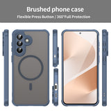 Husa de protectie Techsuit HaloFrost II MagSafe compatibil cu Samsung Galaxy A57 5G, Bleumarin