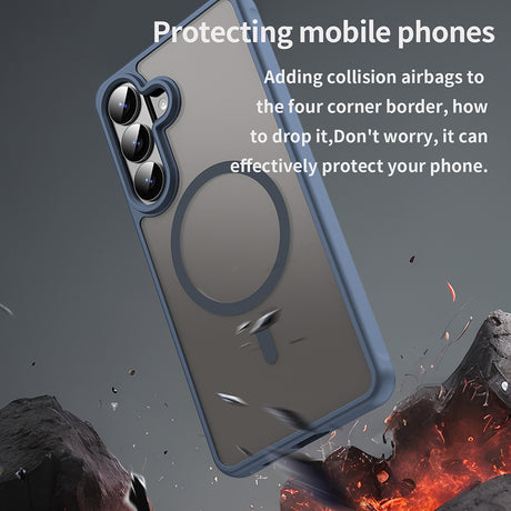 Husa de protectie Techsuit HaloFrost II MagSafe compatibil cu Samsung Galaxy S26 Plus, Bleumarin