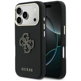 Husa de protectie Guess Hardcase Resin Logo (GUHCP17L5PS4RGGK) compatibil cu iPhone 17 Pro, Negru