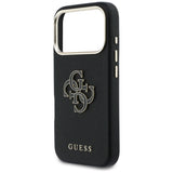 Husa de protectie Guess Hardcase Resin Logo (GUHCP17L5PS4RGGK) compatibil cu iPhone 17 Pro, Negru