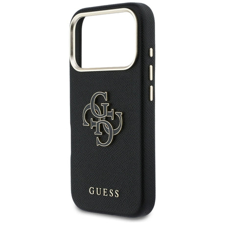 Husa de protectie Guess Hardcase Resin Logo (GUHCP17L5PS4RGGK) compatibil cu iPhone 17 Pro, Negru