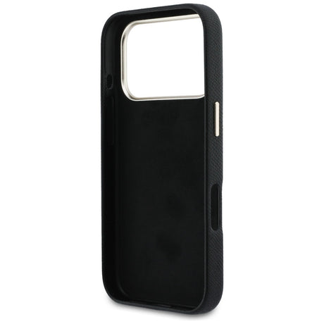 Husa de protectie Guess Hardcase Resin Logo (GUHCP17L5PS4RGGK) compatibil cu iPhone 17 Pro, Negru
