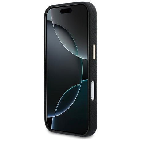 Husa de protectie Guess Hardcase Resin Logo (GUHCP17X5PS4RGGK) compatibil cu iPhone 17 Pro Max, Negru