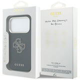 Husa de protectie Guess Hardcase Resin Logo (GUHCP17X5PS4RGGK) compatibil cu iPhone 17 Pro Max, Negru