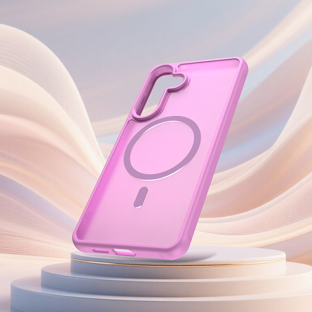 Husa de protectie Techsuit HaloFrost II MagSafe compatibil cu Samsung Galaxy S26 Plus, Roz