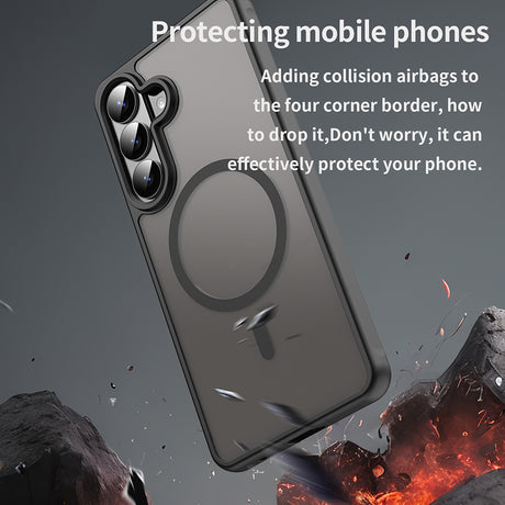 Husa de protectie Techsuit HaloFrost II MagSafe compatibil cu Samsung Galaxy S26 Plus, Negru