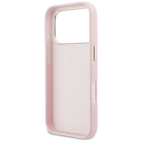 Husa de protectie Guess Hardcase Resin Logo compatibil cu iPhone 17 Pro, Roz