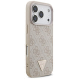 Husa de protectie Guess Hardcase 4G with Strap Triangle Logo MagSafe (GUHMP17LP4TSDPPSP) compatibil cu iPhone 17 Pro, Roz