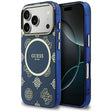 Husa de protectie Guess IML Peony Dot MagSafe (GUHMP17L5HPOEDB) compatibil cu iPhone 17 Pro, Albastru