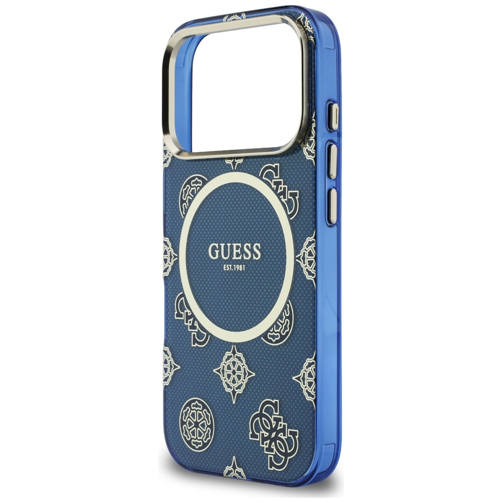 Husa de protectie Guess IML Peony Dot MagSafe (GUHMP17L5HPOEDB) compatibil cu iPhone 17 Pro, Albastru