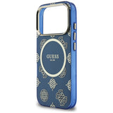 Husa de protectie Guess IML Peony Dot MagSafe (GUHMP17L5HPOEDB) compatibil cu iPhone 17 Pro, Albastru