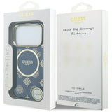 Husa de protectie Guess IML Peony Dot MagSafe (GUHMP17L5HPOEDB) compatibil cu iPhone 17 Pro, Albastru