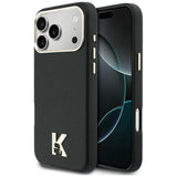 Husa de protectie Karl Lagerfeld Hardcase Leather Khead Logo MagSafe (KLHMP17X5PGFKHGK) compatibil cu iPhone 17 Pro Max, Negru