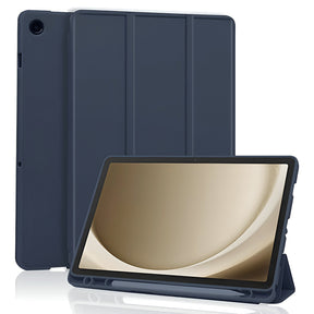 Husa de protectie tableta Techsuit Flex Trifold (with Pencil Holder) compatibil cu Samsung Galaxy Tab A11 Plus / A9 Plus, Albastru Inchis