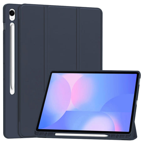 Techsuit Flex Trifold sötétkék tok Samsung Galaxy Tab S10 FE Plus táblagéphez