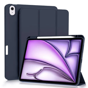 Husa de protectie tableta Techsuit Flex Trifold (with Pencil Holder) compatibil cu iPad Air 11 (2024) / Air 11 (2025) / Air 11 (2026), Albastru Inchis