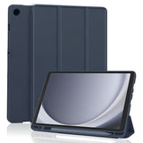 Husa de protectie tableta Techsuit Flex Trifold (with Pencil Holder) compatibil cu Samsung Galaxy Tab A9, Albastru Inchis
